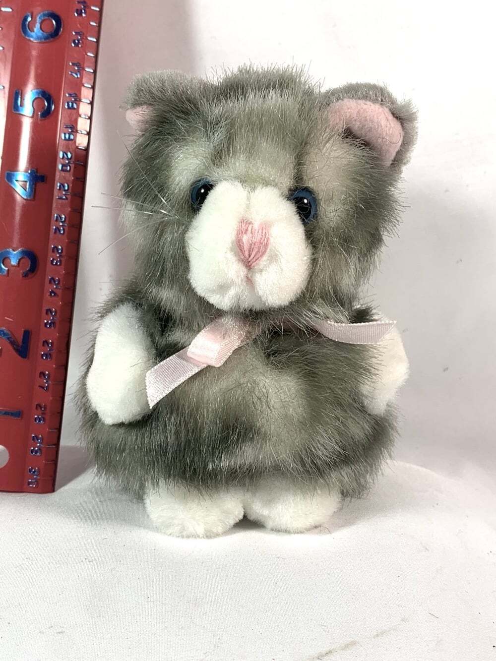 Russ Puffs Grey Kitten blue eyes